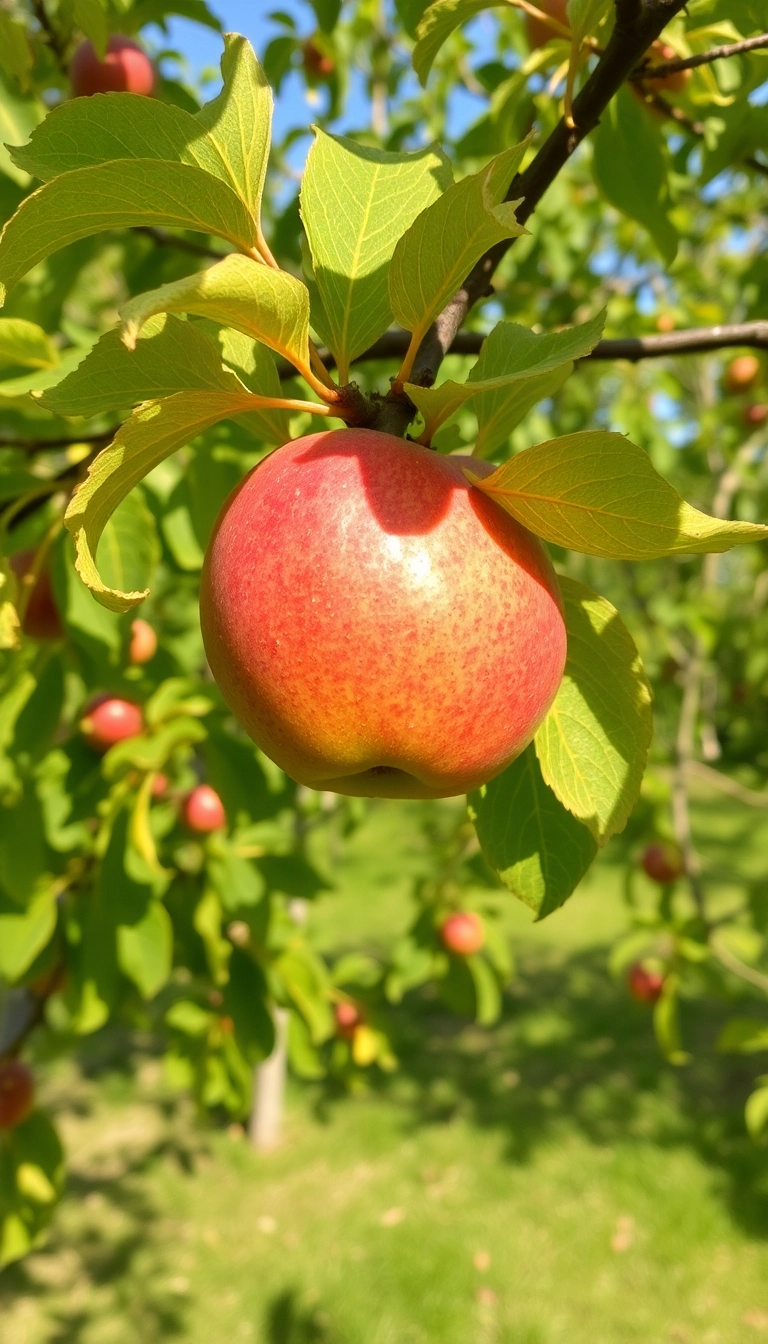 Free Apple On Tree iPhone Sophisticated Background